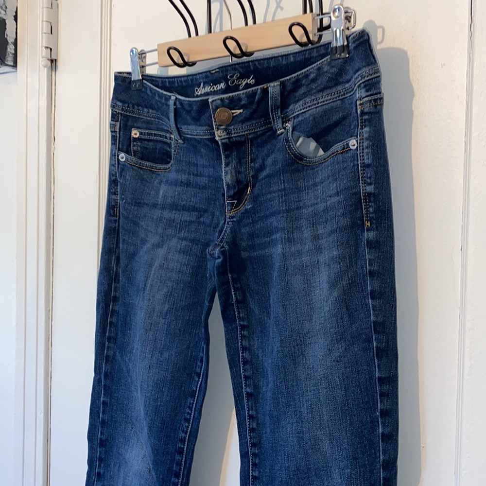 American Eagle Outfitters long Slim Boot stretch bootcut denim jeans - Picture 2 of 7